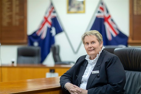 Mayor Cr Ruth McRae in the Murrumbidgee Council Chambers