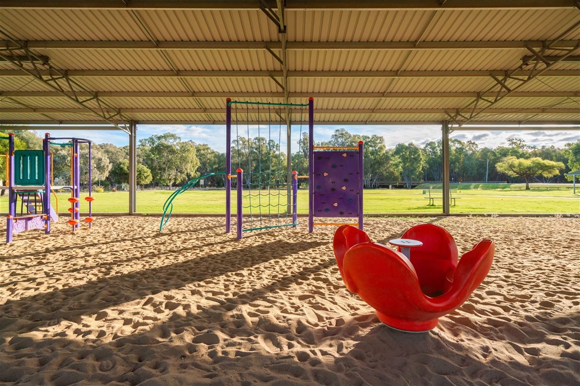 Playground equipment at Lions Park