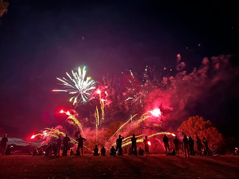 Australia Day fireworks in Jerilderie in 2024