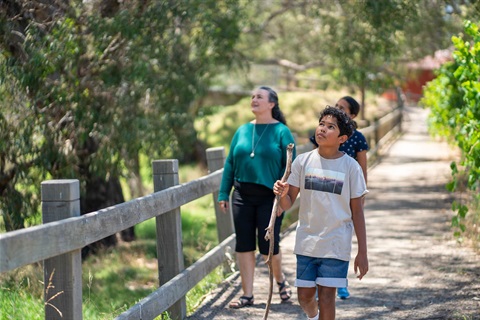 People walking along Horgan Walk track